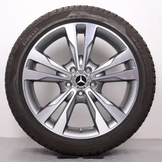 Winterräder 18 Zoll Mercedes C-Klasse W205 S205 C205 A205 Original Felgen A2054012802 & A2054012902 Reifen 6,5mm Pirelli Sottozero 3 225/45R18 & 245/40R18 RDK - Bild 3