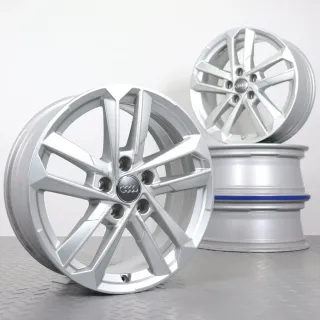 Alufelgen 17 Zoll Audi A3 S3 8Y Original Felgen Felgensatz 5-V-Speichen 8Y0601025L silber 6,5x17ET43 5x112 57,1 - Bild 1