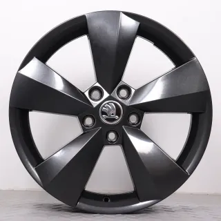 Alufelgen 17 Zoll Skoda Kodiaq NS Original Felgen Felgensatz Nanuq 565601025AA schwarz metallic 6,5x17ET38 5x112 57,1 - Bild 2