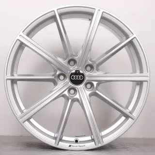 Alufelgen 19 Zoll Audi RS4 8W B9 & RS5 F5 8W Original Felgen Felgensatz 10-Speichen AUDI SPORT 8W0601025CP silber 8x19ET26 5x112 66,6mm - Bild 5