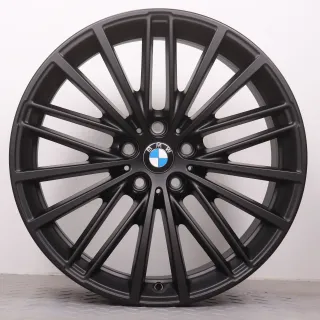 Alufelgen 19 Zoll BMW 5er G30 G31 Original Felgen Felgensatz Styling 635 V-Speiche schwarz matt 8x19ET30 & 9x19ET44 5x112 66,6mm NEU DEMO - Bild 2