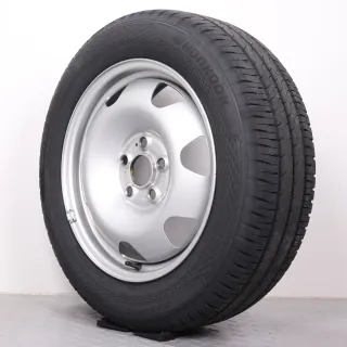 Sommerräder 17 Zoll VW T5 T6 T6.1 Original Felgen 7J5601027 Sommerreifen 215/60R17C 109/107T Hankook RA58 Vantra Transit Stahlfelge silber 7x17ET56 5x120 Stahlfelgen NEU - Bild 6