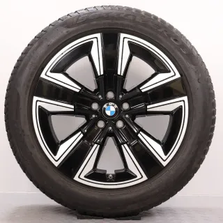 Winterräder 19 Zoll BMW iX3 G08 Original Felgen 6895627 Styling 842 Winterreifen 6&7mm DOT20&21 245/50R19 105V XL * RSC (Runflat) Pirelli Sottozero 3 jet black 8x19ET34 RDK - Bild 3