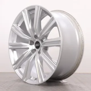 Alufelgen 20 Zoll Audi Q8 4M Original Felgen Felgensatz 5-V-Speichen-Design 4M8601025T silber 8,5x20ET20 5x112 66,6mm - Bild 6