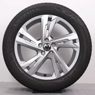 Winterräder 17 Zoll VW Taigo CS & T-Cross C1 Original Felgen Valencia 2G7601025E Winterreifen 205/55R17 91H Vredestein Wintrac Pro Valencia galvanograu 6,5x17ET39 5x100 Alufelgen - Bild 3