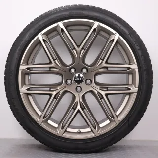 Winterräder 23Zoll Audi Q8 SQ8 RSQ8 4M Original Felgen 4M8601025BK Winterreifen DOT23 6,5-7mm 295/35R23 108W XL AO Hankook Winter i*cept evo 2 6-Y-Doppelspeichen RS Neodymgold matt - Bild 4