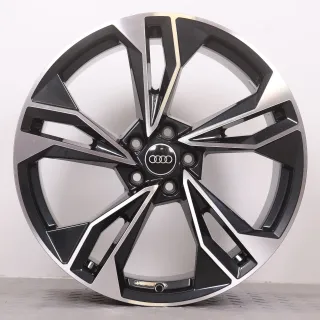 Alufelgen 20 Zoll Audi A5 / S5 F5 8W Original Felgen Felgensatz 5-Doppelspeichen-Polygon-Design 8W0601025EQ Anthrazitschwarz glanzgedreht 9x20ET34 5x112 66,6mm NEU - Bild 2