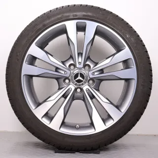 Winterräder 18 Zoll Mercedes C-Klasse W205 S205 C205 A205 Original Felgen A2054012802 & A2054012902 Reifen Michelin & Dunlop 225/45R18 & 245/40R18 RDK - Bild 4