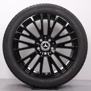 Winterräder 18 Zoll Mercedes-Benz A W177 B W247 CLA-Klasse C118 X118 Original Felgen A1774010600 Winterreifen DOT24&25 6mm 225/45R18 91H MO Bridgestone Blizzak LM001 schwarz glanz - Bild 4