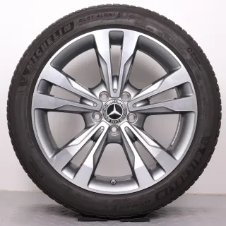 Winterräder 18 Zoll Mercedes C-Klasse W205 S205 C205 A205 Original Felgen A2054012802 & A2054012902 Reifen Michelin 4,5-5 225/45R18 & 245/40R18 RDK - Bild 6