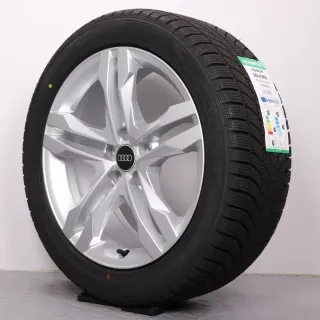 Winterräder 18 Zoll Audi A4 8W B9 Allroad Original Felgen 8W9601025B Winterreifen 245/45R18 100V XL Goodride SW608 5 Paralellspeichen Design Silber 7,5x18ET29 - Bild 6