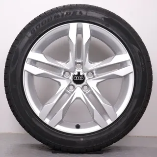 Winterräder 18 Zoll Audi A4 8W B9 Allroad Original Felgen 8W9601025B Winterreifen 245/45R18 100V XL Goodride SW608 5 Paralellspeichen Design Silber 7,5x18ET29 - Bild 2