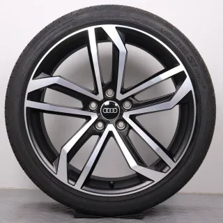 Sommerräder 19 Zoll Audi A4 S4 8W B9 Original Felgen Sidus 8W0071499 Sommerreifen Hankook Ventus S1 EVO2 245/35R19 93Y XL RO1 5-Arm-Sidus-Design schwarz glanzgedreht NEU - Bild 4